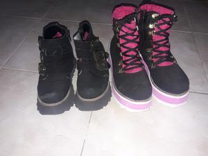 Zapatos rosa y negro