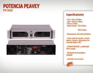 Amplificador Peavey Pvi 1000 360w360w En 4 Ohm