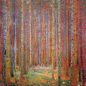 Lamina - Bosque De Abetos - Gustav Klimt - 60 X 60 Cm.