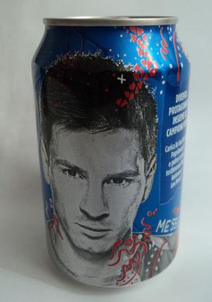 Lata Pepsi Messi Mundial , llena, Italia