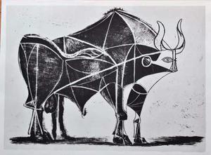 Litografía De Pablo Picasso Retrato De Toro