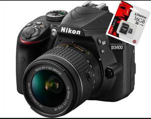 Nikon D3400 Full Hd Kit 18-55 Bluetooth Garantía