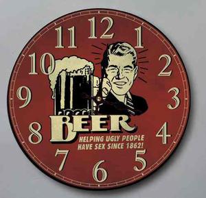 Reloj Pared Vintage Cerveza