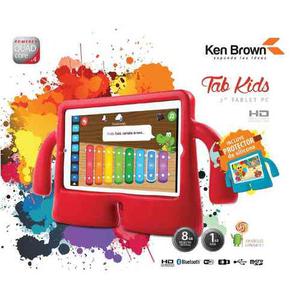 Tablet Ken Brown Infantil Funda De Goma Con Manijas