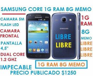 VENDO LIQUIDO SAMSUNG CORE EXC ESTADO 1G RAM,8G MEM,CAM 5MP