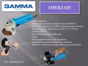 Amoladora Angular Gamma 850W + 10 Discos de corte