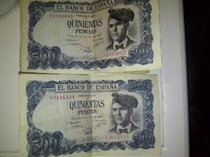Antiguo Billete 500 Pesetas 1971