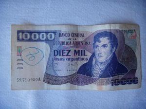 Billete De Argentina 10000 diez Mil Pesos Argentinos