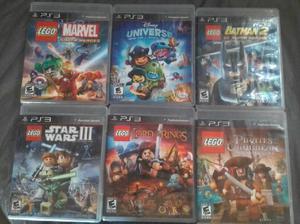 PS3 LEGO PIRATAS CARIBE LORDS OF RINGS STARS WARS III DISNEY