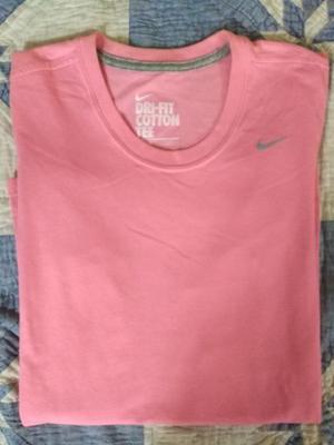 REMERA ''NIKE'' M/LARGA PURO ALGODON ROSA