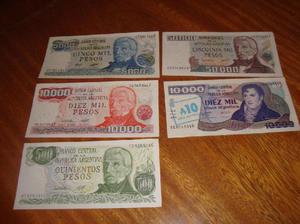 VENDO lote de billetes antiguos de argentina