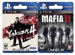 Yakuza 4 + Mafia 2 - Ps3- Omniplay Store