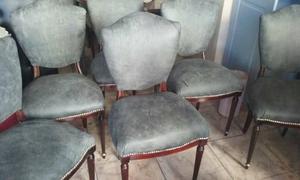 4 sillas tapizadas en cuero de vaca por $ 