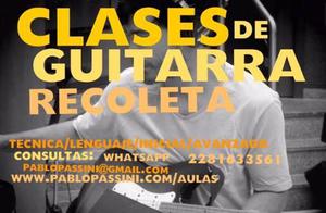 CLASES DE GUITARRA RECOLETA / PALERMO / CENTRO / BARRIO