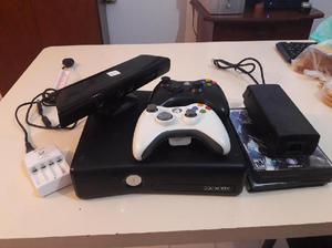 Xbox 360 2 controles kinet 12 juegos grabados y 25 en cds