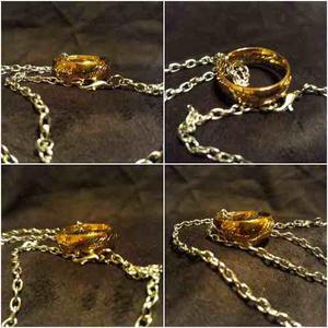 Anillo The Lord Of The Ring Sauron Frodo Con Cadena Grabado