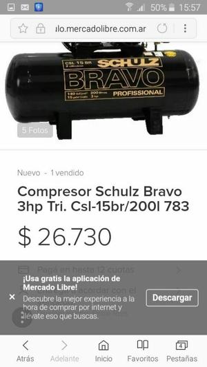 Compresor de Aire Bravo Liquido Contado