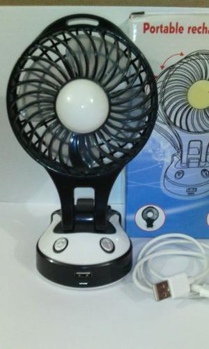 Mini ventilador portatil usb recargable con luz