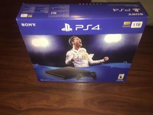 Ps4 slime 1tb black+ 2 controles originales+ fifa18