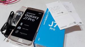 Samsung J7 pro, NUEVO, dorado, libre de origen, huella