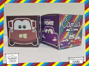 Souvenir Caja J1 Personalizados Cars Mate Rayo Disney