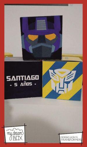 Souvenir Caja J1 Personalizados Transformers Bumblebee