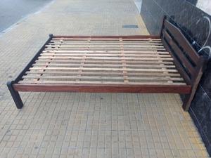 Cama De 2 Plazas De Algarrobo! De 1.4m X 1.9m. Muy Duradera!