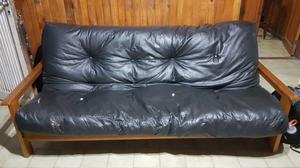 Futon Negro Madera