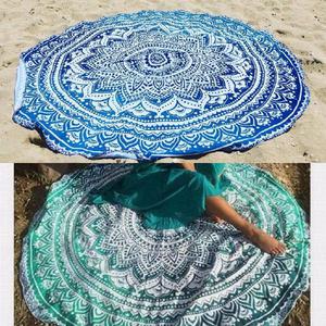 Lona Manta Playa Redonda Mandala Yoga Tapiz Mantel Circular