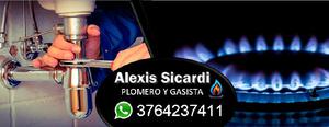 PLOMERO GASISTA ALEXIS SICARDI