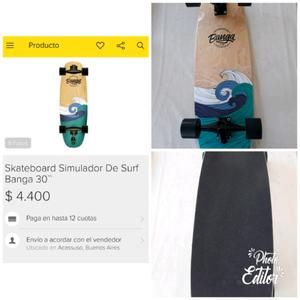 Vendo Skateboard simulador de surf