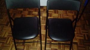 2 sillas plegables cuerina