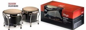 Bongo De Madera Stagg Sb200bk 7,5'' Y 6,5'' Incluye Llave