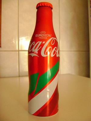 Botella Coca Cola Aluminio Euro  Llena