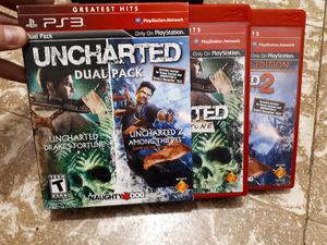 Juego PS3 original Uncharted Dual Pack 1 y 2