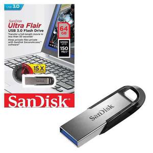 Pen Drive Sandisk Cruzer Ultra Flair 64gb Usb 3.0 / 2.0 Gtia