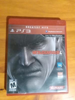 Juego PS3 metal gear solid 4