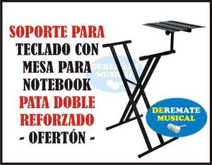 Soporte Pie Teclado C/mesa Notebook Pata Doble - Oferton!!