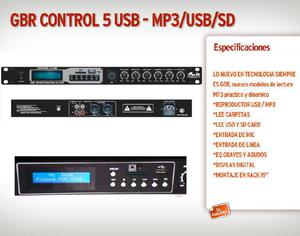 Control 5 Gbr Reproductor De Usb/sd/mp3