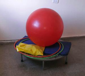 PELOTA PILATES, COLCHONETA Y SALTARIN FORRADO