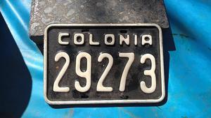 chapa patente de Colonia Uruguay