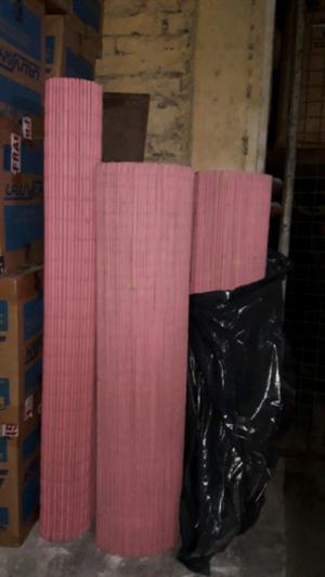 Cortinas de junco rosadas