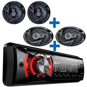 Stereo X-view 1000rx Bt + Parlantes 6 + Parlantes 6x9 Combo