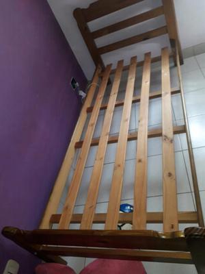 Cama de madera 1 plaza