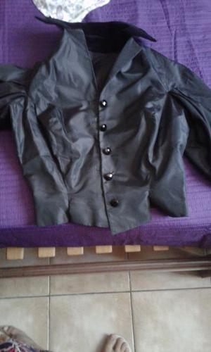 Campera de cuero y gamuza