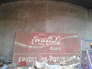 Cartel Coca Cola comercial antiguo