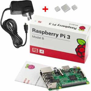 Combo Rs Raspberry Pi 3 B Made In Uk + Fuente + Disipadores
