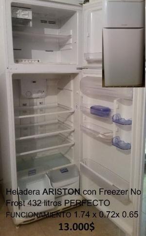 Heladera ARISTON Con Freezer No Frost 432 litros