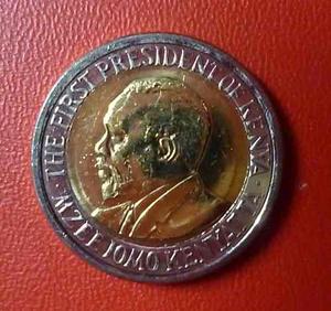 Kenia Moneda Bimetalica Mze Jomo Kenyatta 5 Shillings 