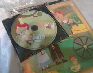 LIBRO CUENTO EL GATO CON BOTAS CON CD